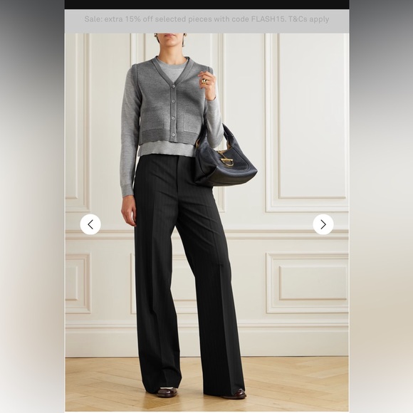 Gucci Pants - Gucci Black Pinstripe Trousers